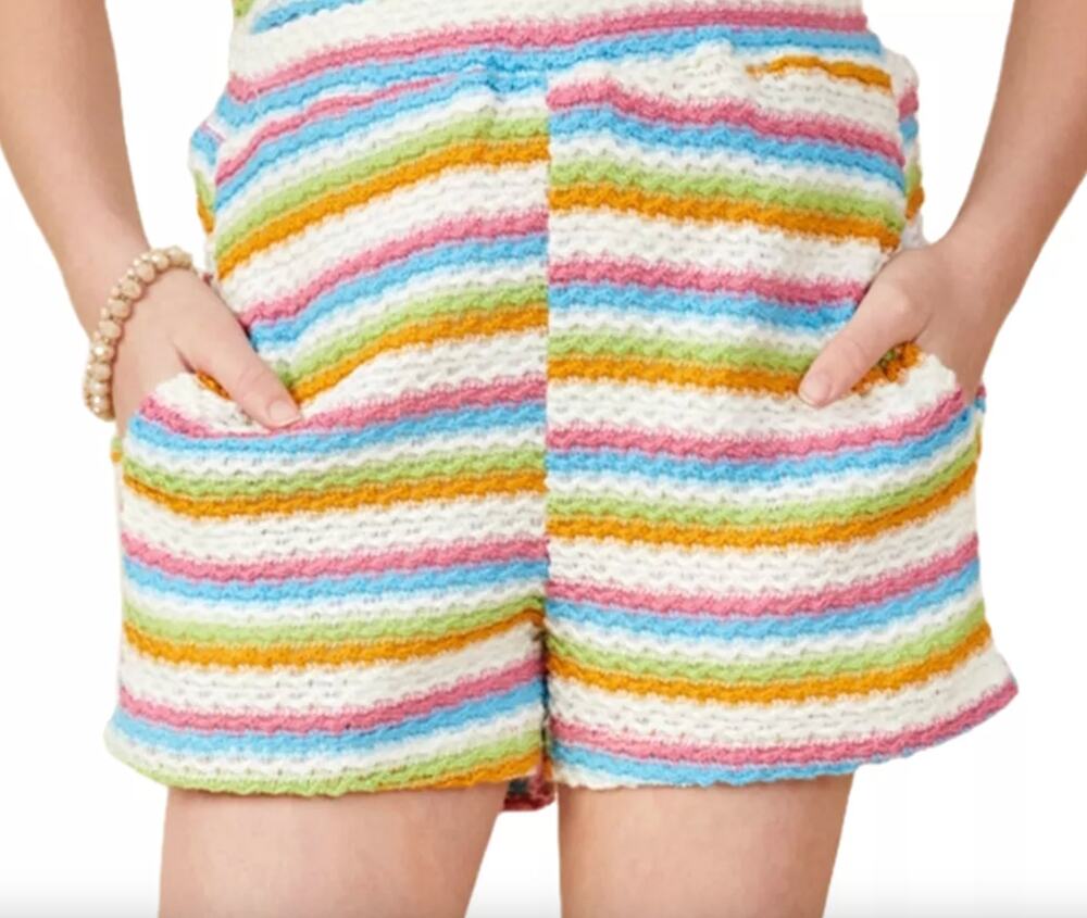 Hayden Girls Terry Cloth Striped Shorts